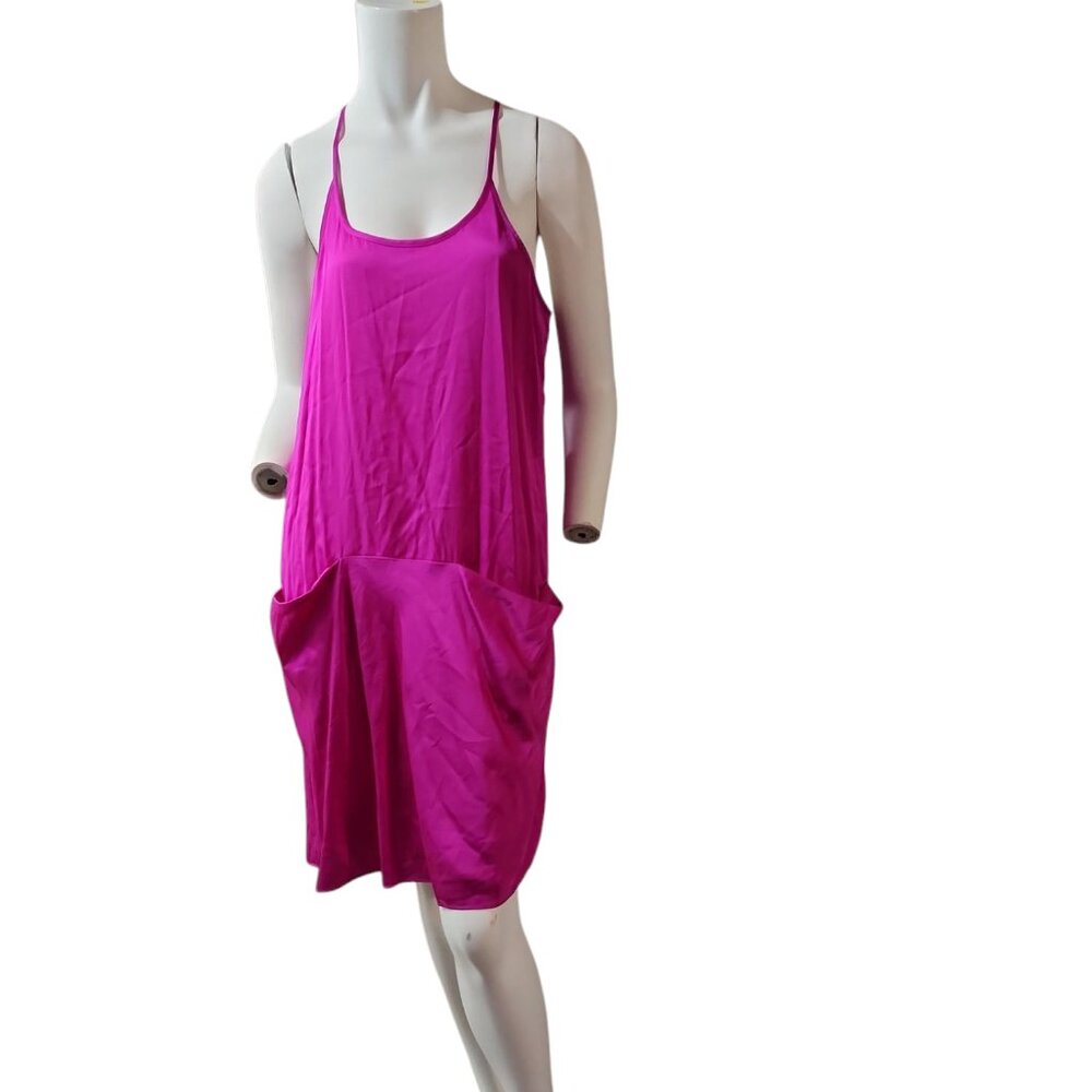 NWT Size 4 Silk-Spandex Theory "Alesandra" Double Pocket Front Racerback Dress